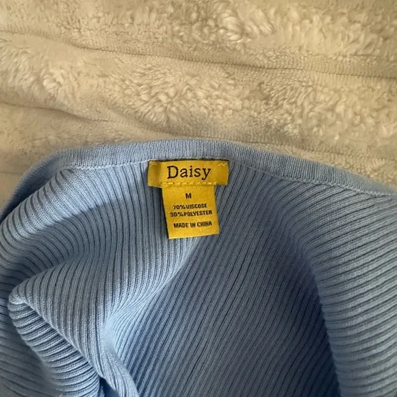 Daisy Light Blue Ribbed Knitwear - Picture 2 of 4